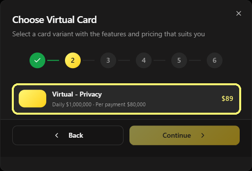 Selezione della Virtual Privacy