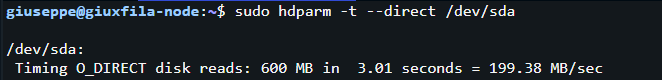 Test delle prestazioni SSD con hdparm